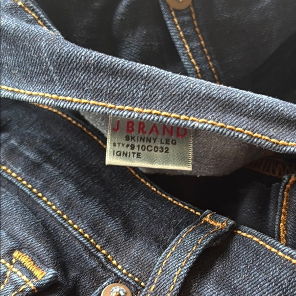 J Brand Ignite Dark Blue Denim Skinny Jeans Stretch Indigo Hue Sz 27 - Picture 4 of 15